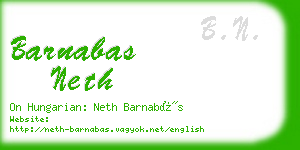 barnabas neth business card